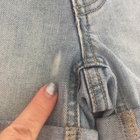 NWT RIPE womens S maternity denim shorts light wash over tummy waistband stretch - Picture 6 of 16